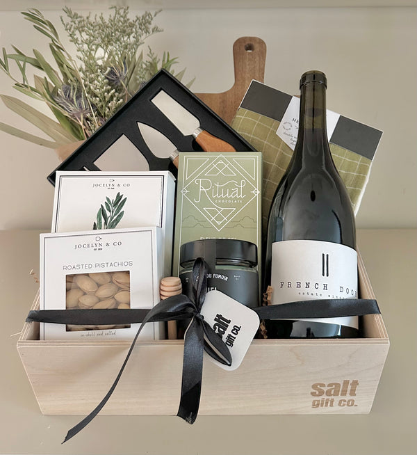 Sip and savour Vancouver gift box realtor closing gift, sympathy card package