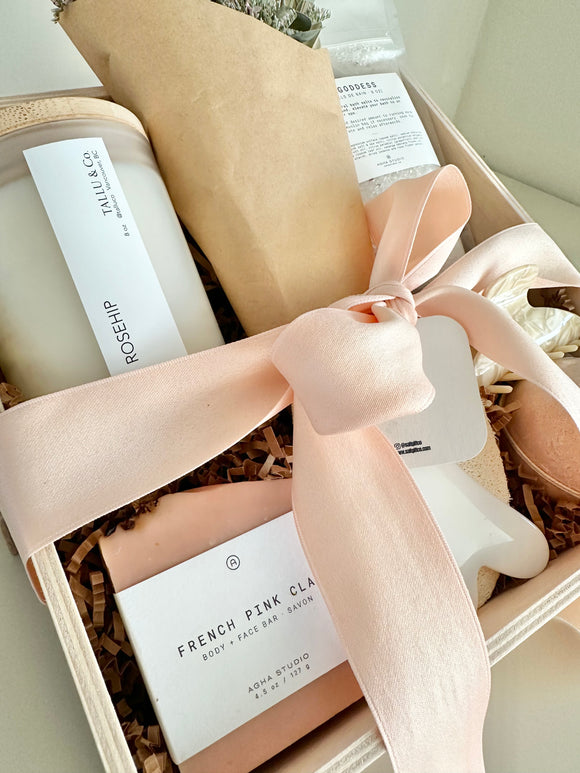 Self care gift box sympathy basket vancouver spa gift birthday thank you Valentine’s Day Mother’s Day gift