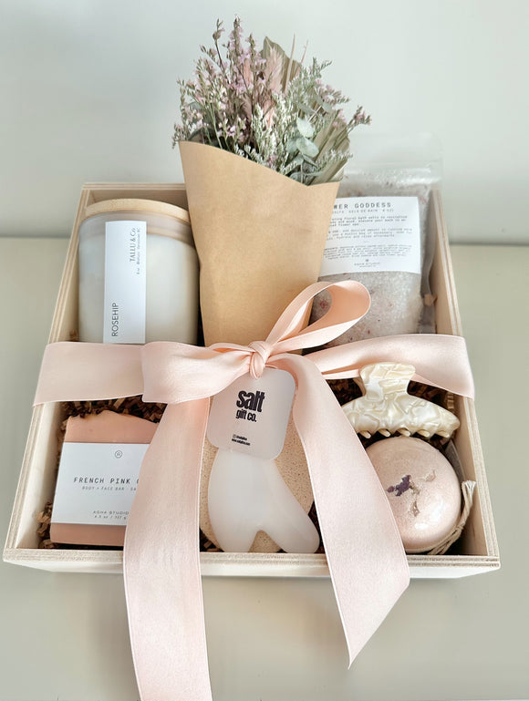Self care gift box sympathy basket vancouver spa gift birthday thank you Valentine’s Day Mother’s Day gift