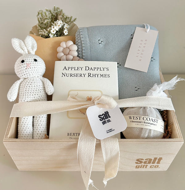 Vancouver local gift box client gift baskets baby boy gift