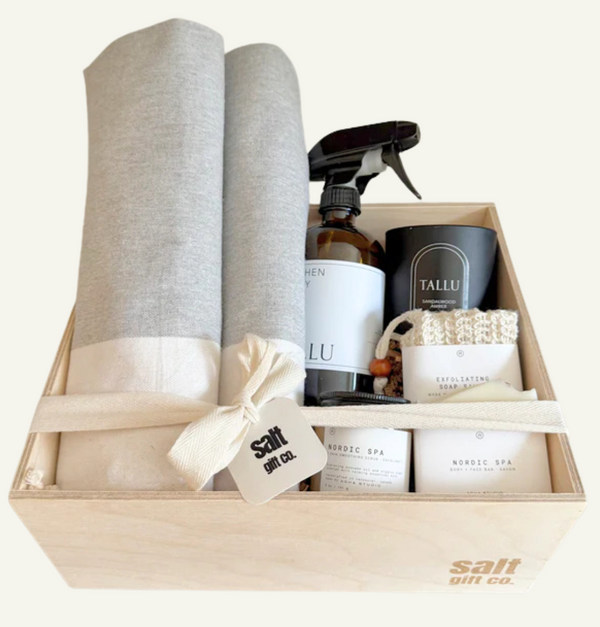 Vancouver local spa self care sympathy gift box gender neutral, housewarming 
