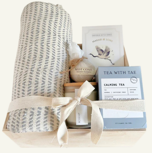 Vancouver local canadian care package  sympathy gift box spa self care home goods wine mother's day birthday 