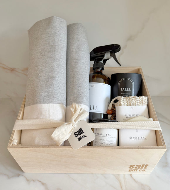 Vancouver local spa self care sympathy gift box gender neutral, housewarming 